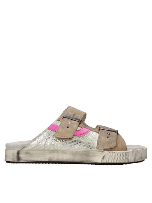 Mules in leather and suede HIDNANDER | SUNDL HD1WH300 362ORO-FUXIA